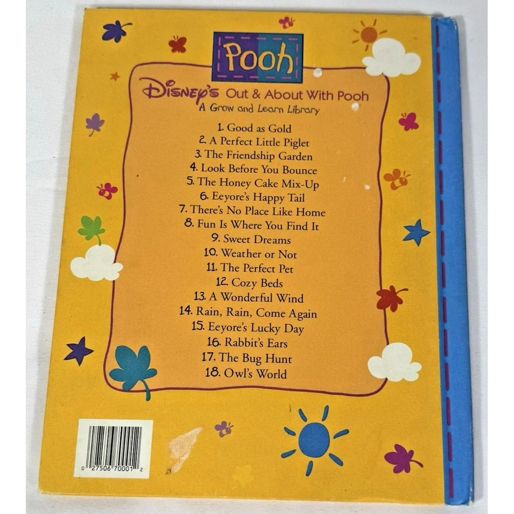 Disney Winnie the Pooh Book Kids Volume 1 Yellow Good as Gold Hardcover Library